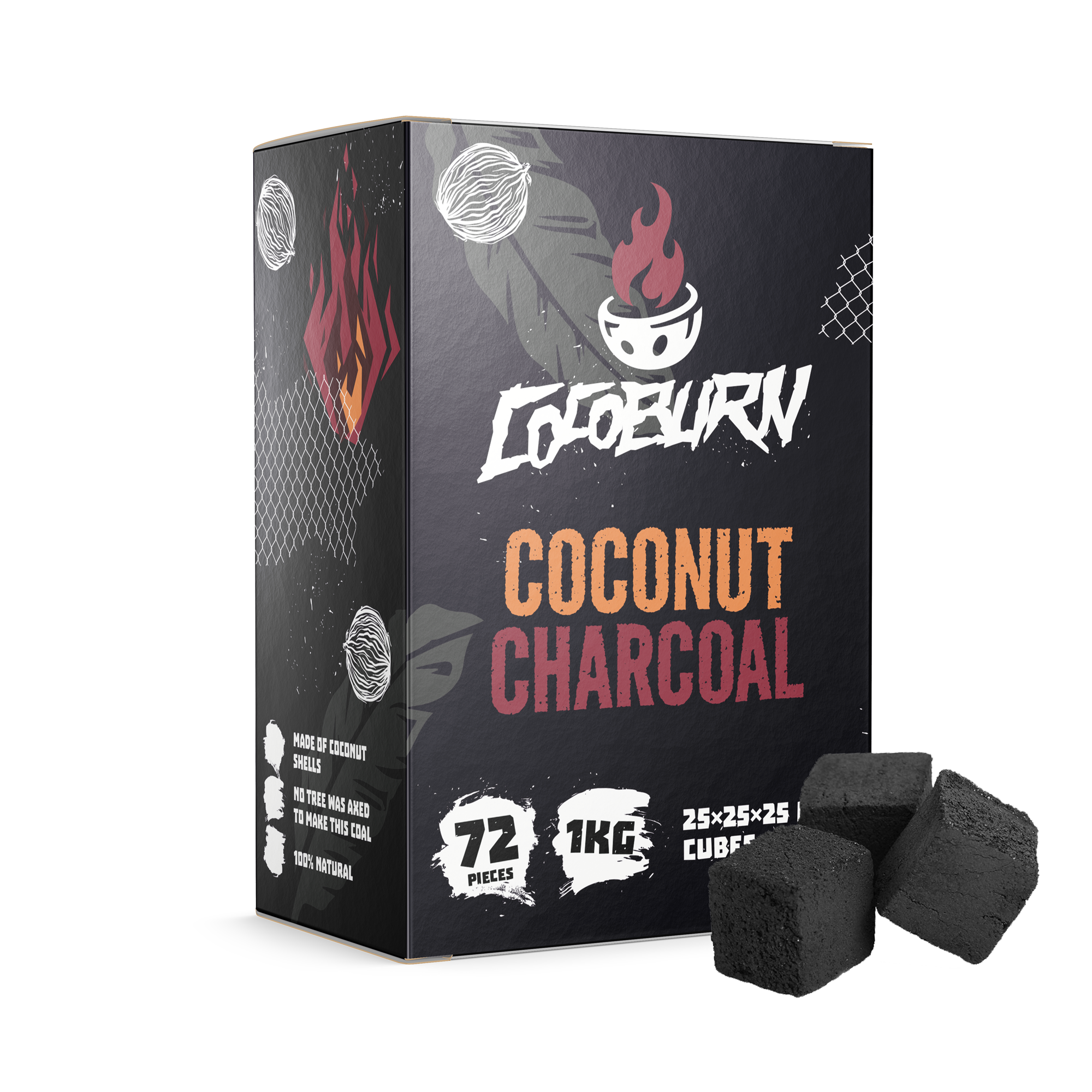Buy Cocoburn Natural Hookah Shisha Coals Cubes 25 mm