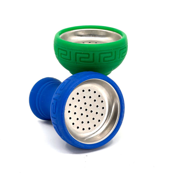 Silicone Hookah Bowl With Metal Screen - 