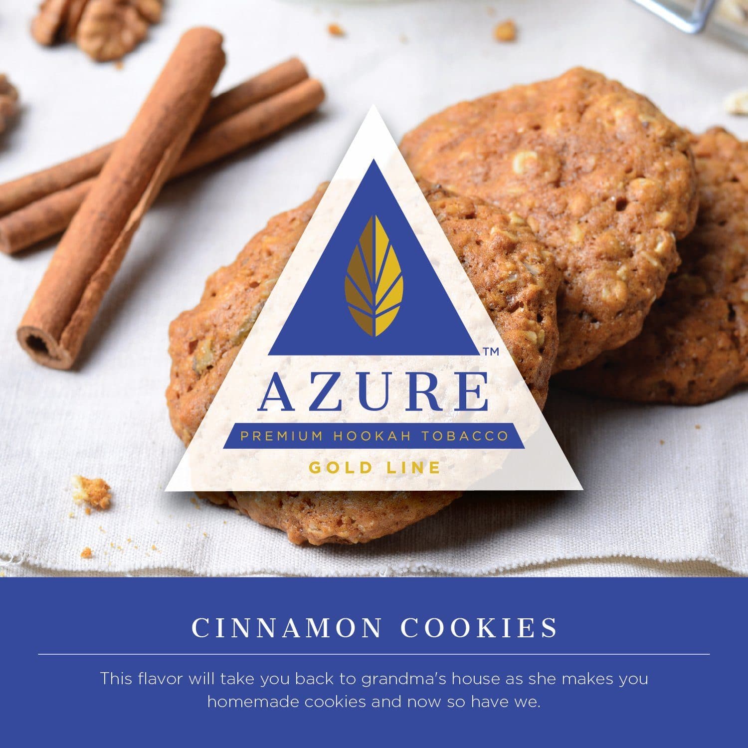 Azure Gold Line Cinnamon Cookies Hookah Shisha Flavor 100G\1KG