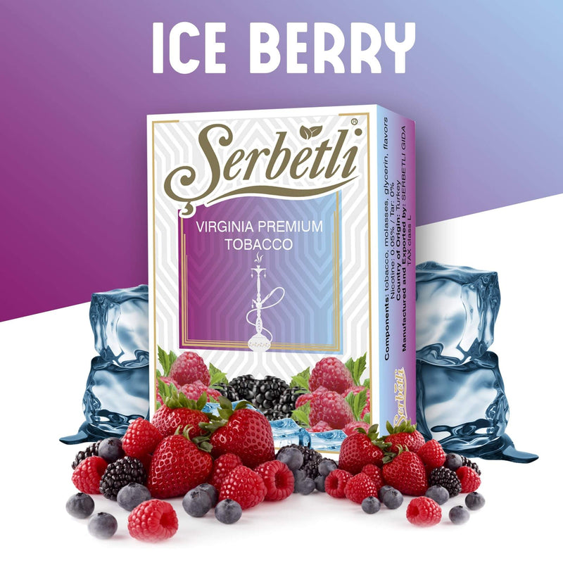 Serbetli Ice Berry Hookah Shisha Tobacco - 50g