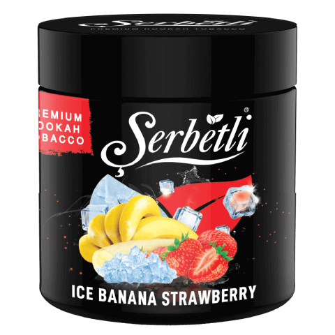 Serbetli Ice Banana Strawberry Hookah Shisha Tobacco - 