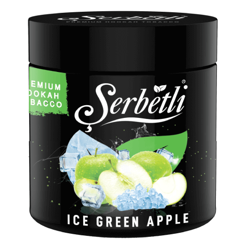 Serbetli Ice Green Apple Hookah Shisha Tobacco - 