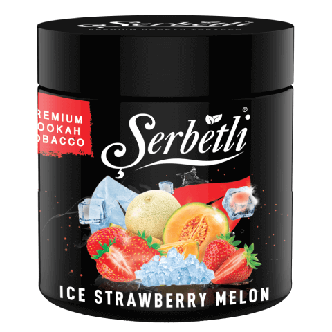 Serbetli Ice Strawberry Melon Hookah Shisha Tobacco - 