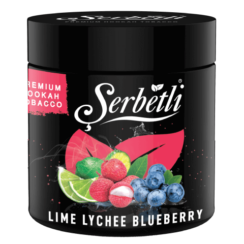 Serbetli Lime Lychee Blueberry Hookah Shisha Tobacco - 