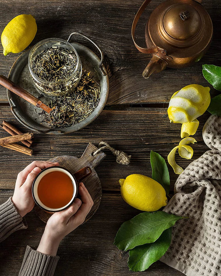 Gardenika Lemon Essence Black Tea, Loose Leaf, USDA Organic, 55+ Cups – 4 Oz (113g) - 