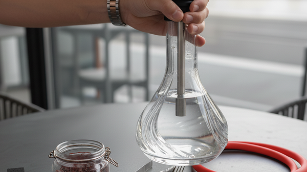 person holding hookah