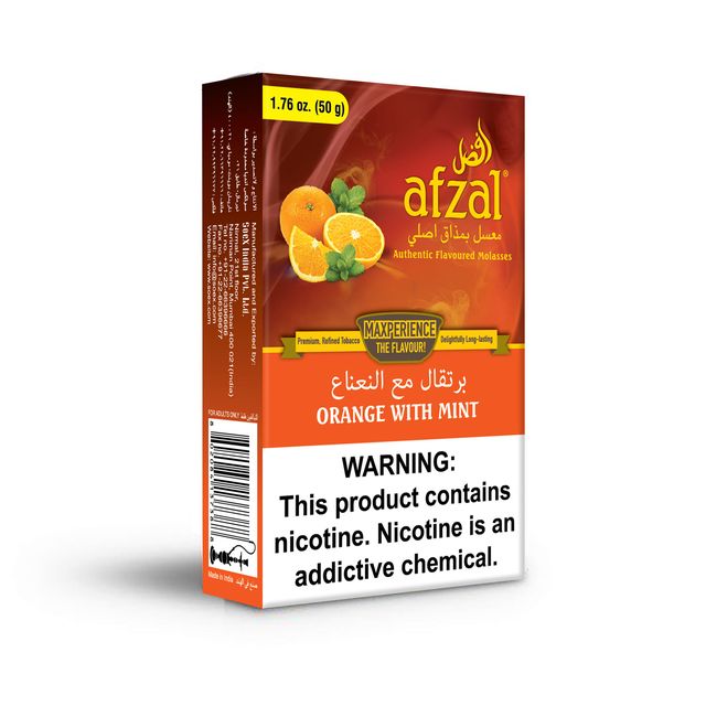 Afzal Orange with Mint Hookah Flavors - 