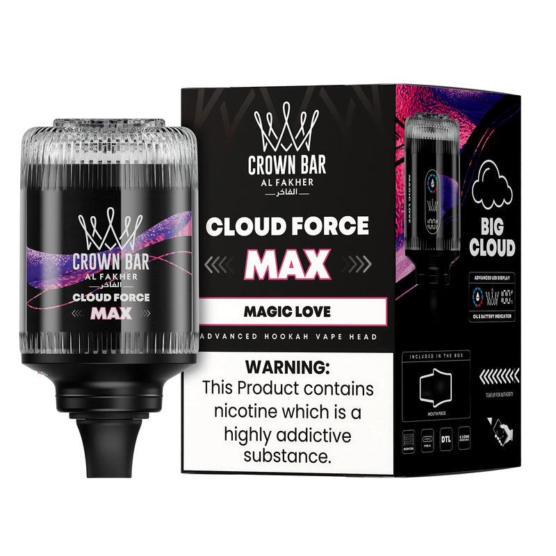 Al Fakher Crown Bar Cloud Force Max 50K E-Hookah Head - Magic Love