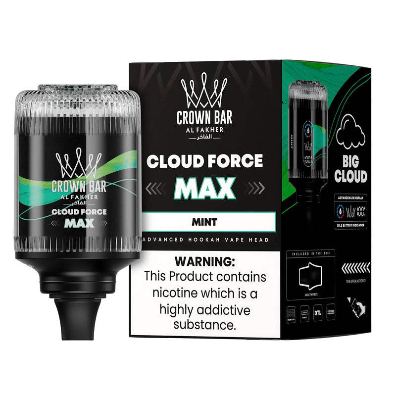 Al Fakher Crown Bar Cloud Force Max 50K E-Hookah Head - Mint
