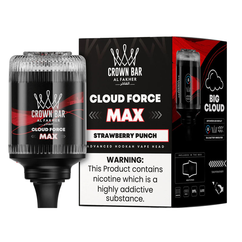 Al Fakher Crown Bar Cloud Force Max 50K E-Hookah Head - Strawberry Punch