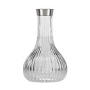 Alpha Drop Twistlock Hookah Base - Silver / Clear