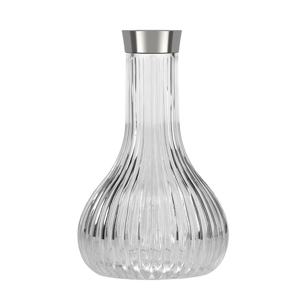 Alpha Drop Twistlock Hookah Base - Silver / Clear