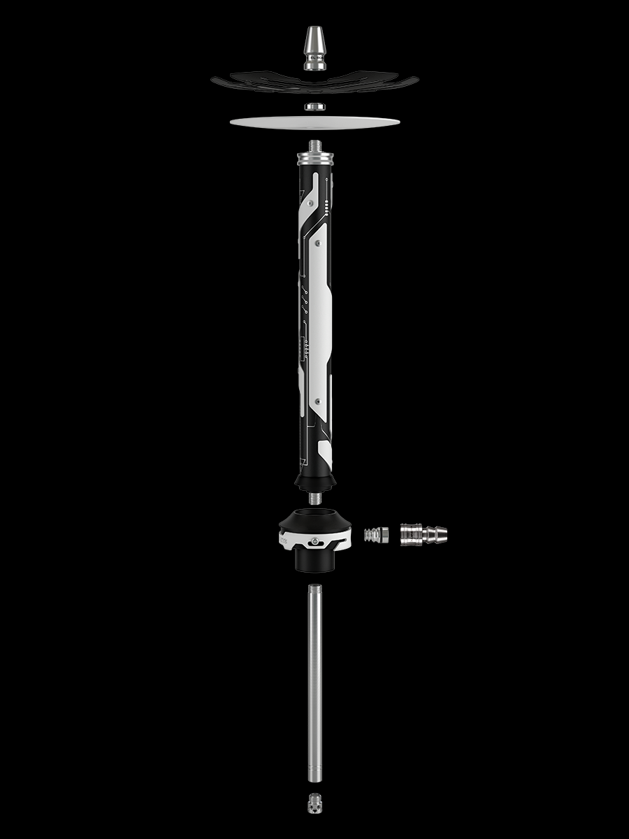El Bomber Sansara Cyber White Hookah | Futuristic White Cyberpunk