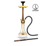 Wookah 24K Goldbeschichtetes Amber Gold Walnuss Shisha-Set