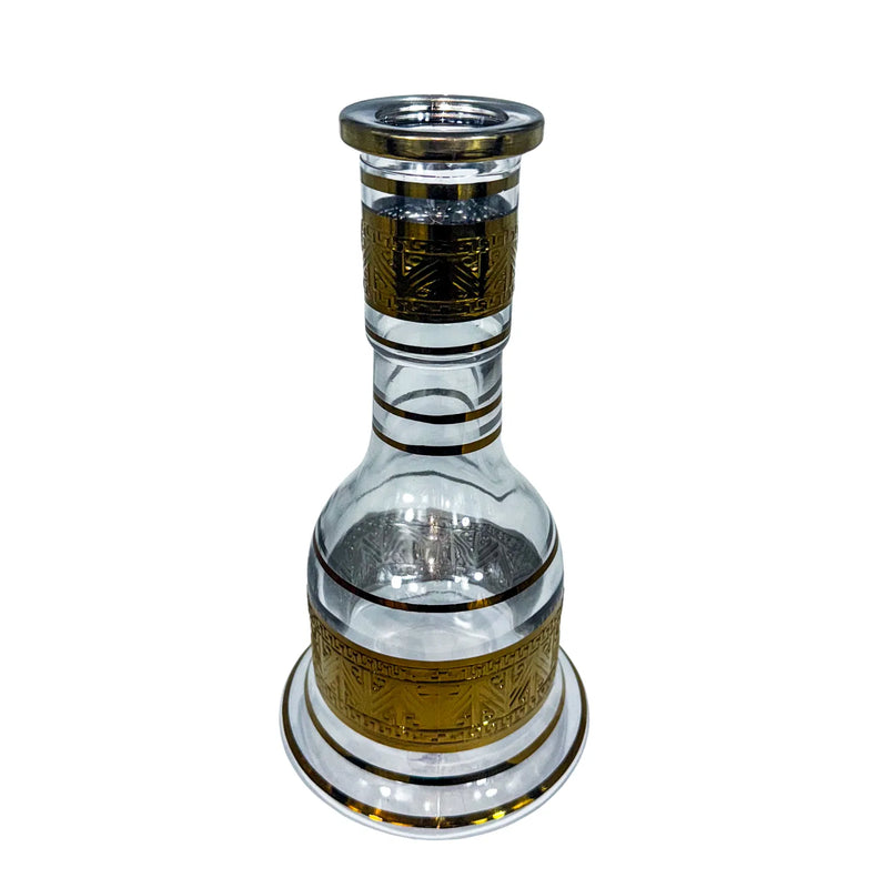 Cyril Gold Egypt Hookah Base - Clear - Gold