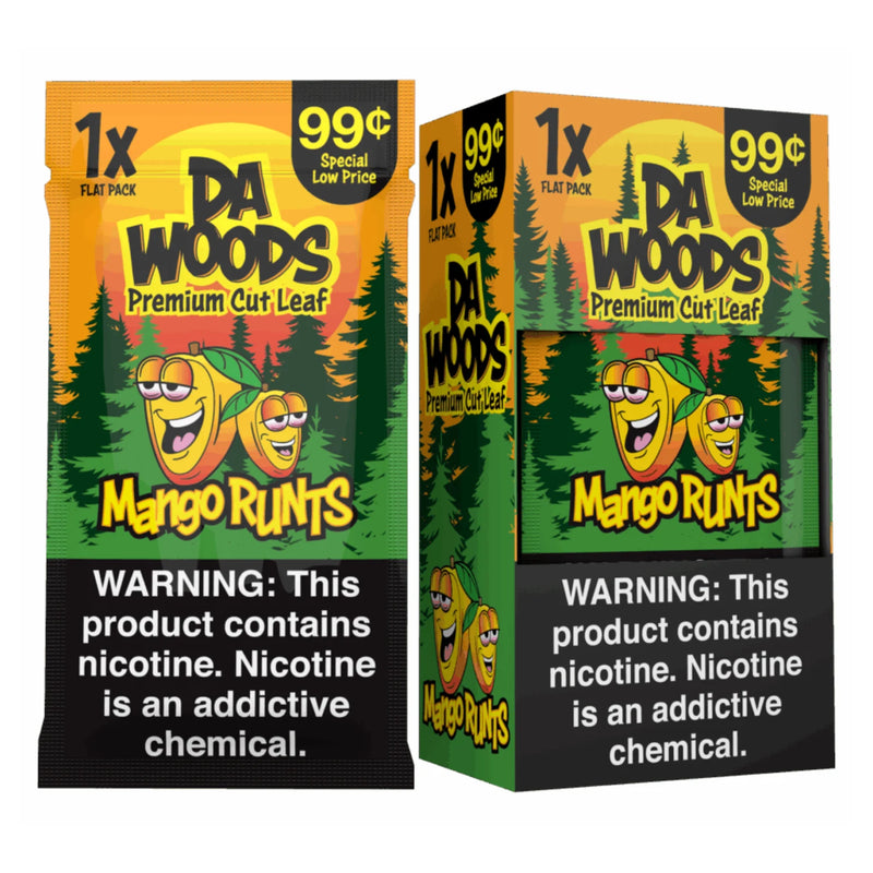 Da Woods Premium Cut Tobacco Leaf pack of 20 - Mango RUNTS