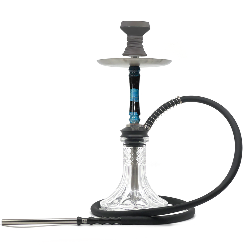 Icon Pomp Hookah Set - Black/Blue