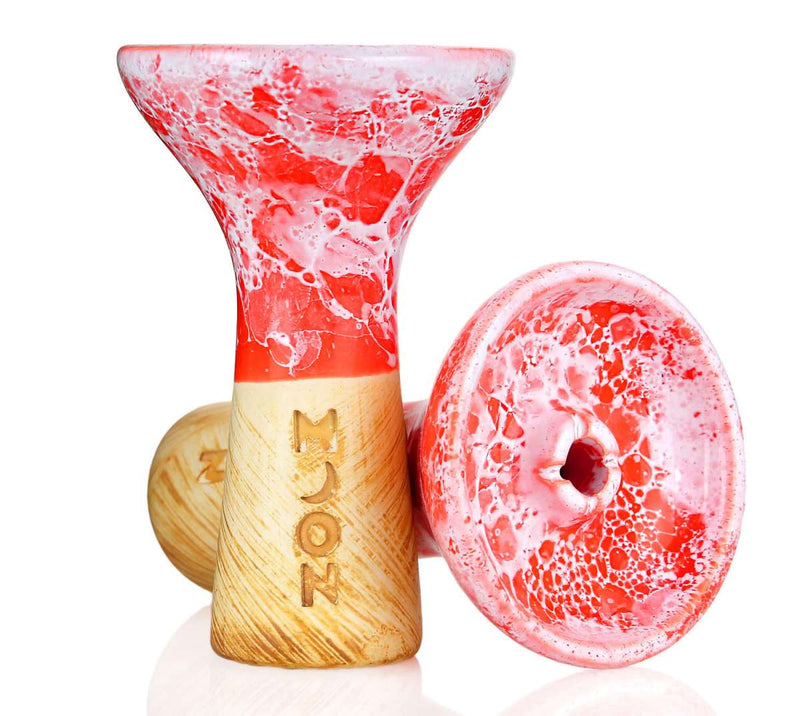 Moon Phunnel Hookah Bowl - Marble Red White