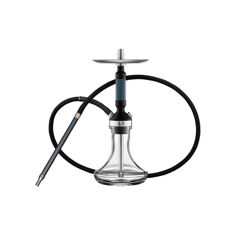 Conceptic Design Smart Carbon Fiber Hookah - Blue / Clear