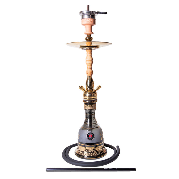 Amy Tradi Hookah (087.01) - Gold-Black/Gold Base