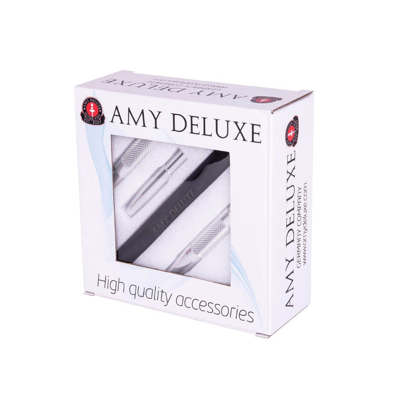 Amy Deluxe Hookah Mouthpiece With Silicone Hose S238 - Silver