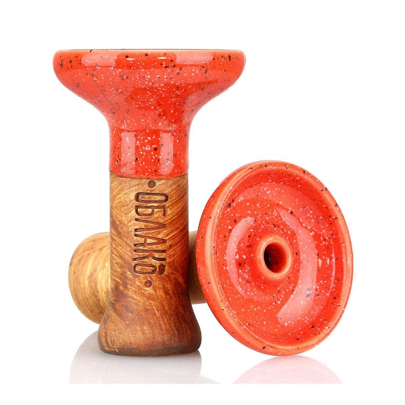 Oblako Phunnel M Glaze Hookah Bowl - Red With Dots