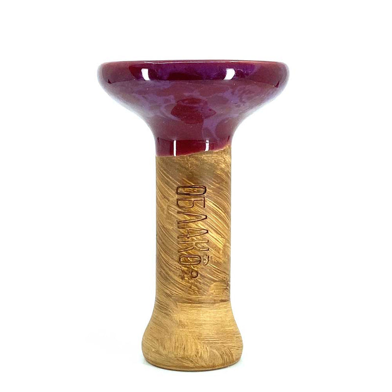 Oblako Phunnel M Glaze Hookah Bowl - Marble Burgundi/Violet