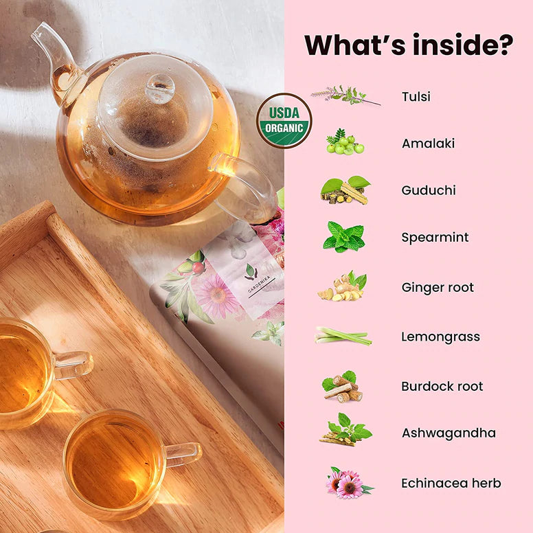 Gardenika Immunity Loose Leaf Herbal Tea, USDA Organic, Caffeine Free - 4 oz (114g) - 