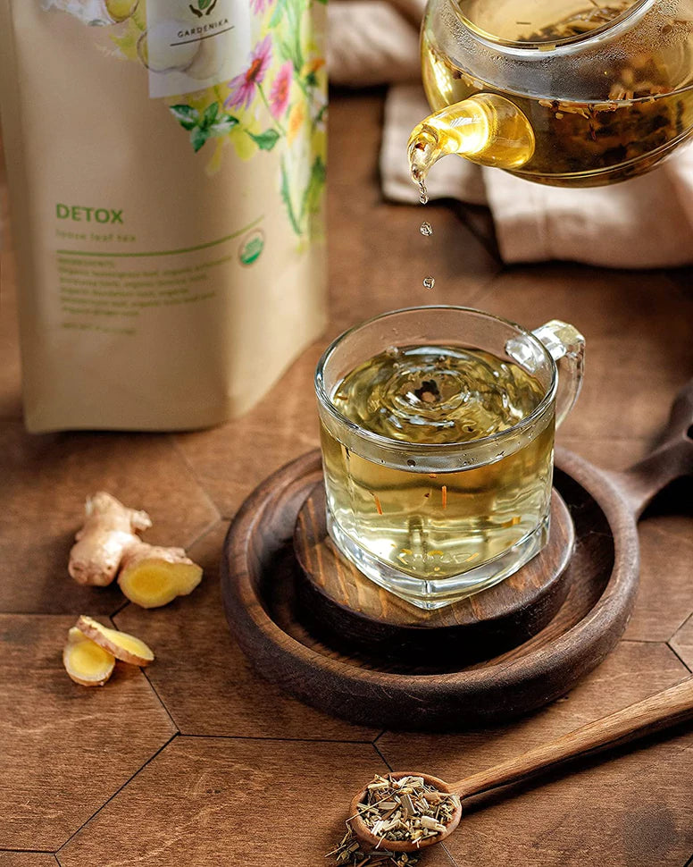 Gardenika Detox Loose Leaf Herbal Tea, USDA Organic, Caffeine Free - 4 oz (114g) - 