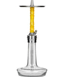 Moze Varity Lounge Hookah - Silver - Clear - Wavy Yellow