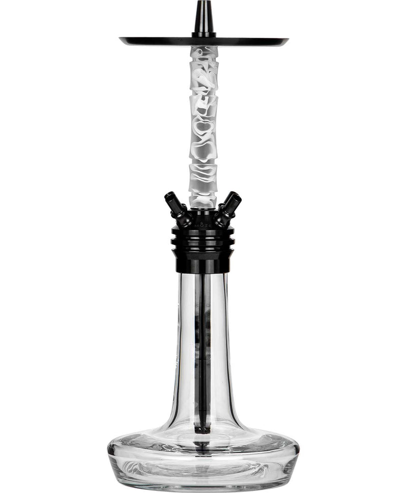 Moze Varity Squad Hookah - Black - Clear - Wavy Frosted