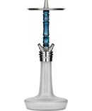 Moze Varity Squad Hookah - Silver - Frosted - Wavy Blue