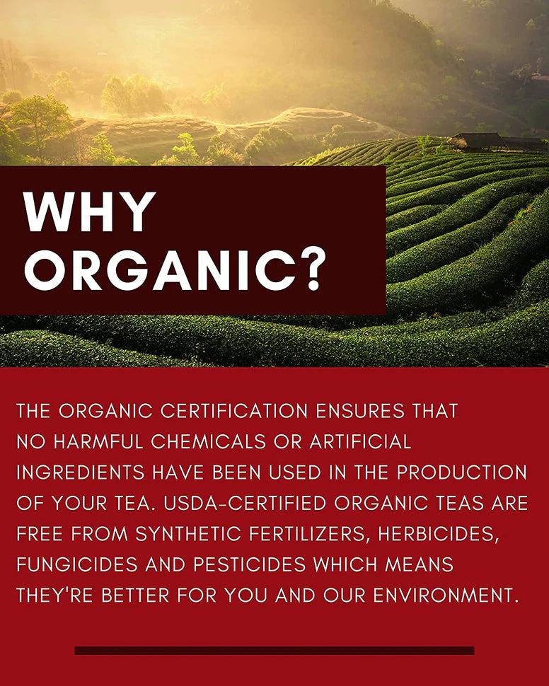 Gardenika Earl Grey Red Tea, Loose Leaf, USDA Organic, Caffeine Free, 55+ Cups – 4 Oz (113g) - 